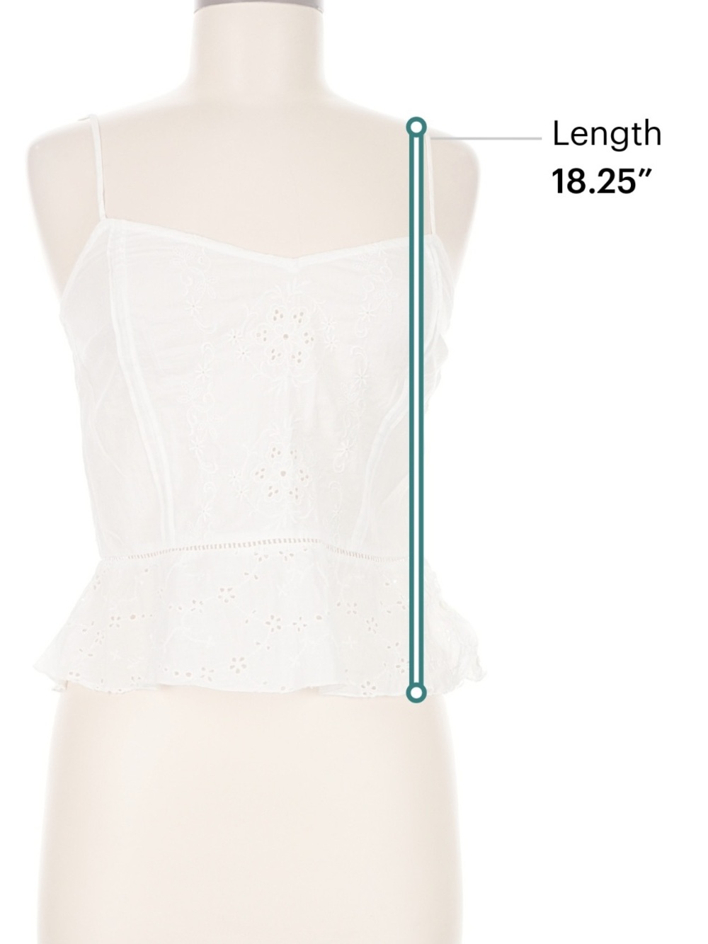 Rebecca Taylor Eyelet Peplum Camisole Top - Picture 7 of 9